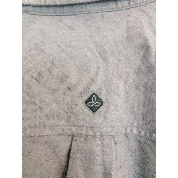 prAna Men button up shirt size M purple gray - Picture 7 of 9